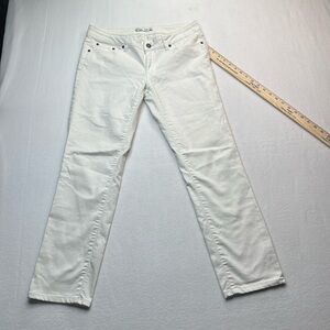 Prana White Jeans Women's 8 or 29 organic cotton denim pants straight leg